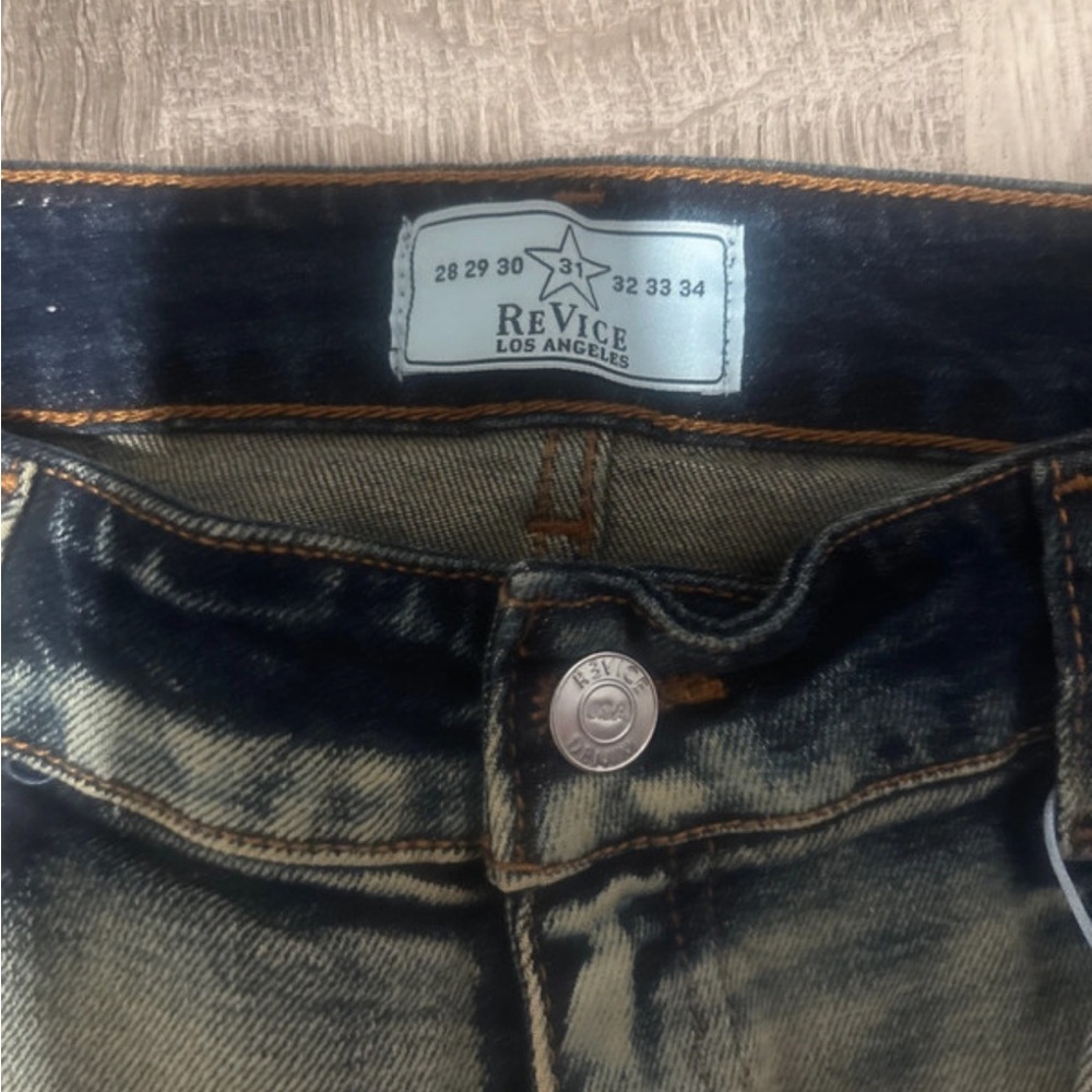 REVICE Black and Tan Women's Jeans